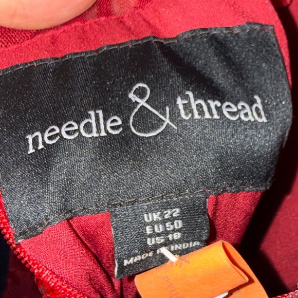 Needle & Thread Red Long Sleeve Dress - Picture 4 of 4